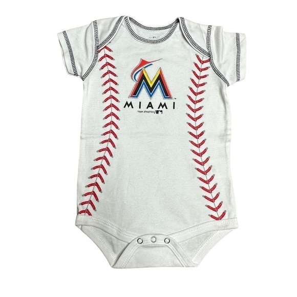Genuine Merchandise Miami Marlins MLB bodysuits 3 pack NWT 18 months - Picture 3 of 8